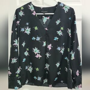 Banana Republic Black Floral Blouse
